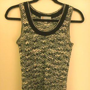 Missoni Knit Top Zigzag Knitwear Small Black White